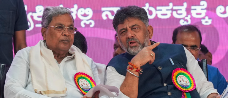 G. Kishan Reddy speaking at a BJP event, calling for a 'double-engine government' to restore financial stability and corruption-free governance in Telangana.