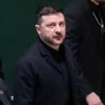 Volodymyr Zelensky and Donald Trump at Davos discussing Ukraine peace negotiations