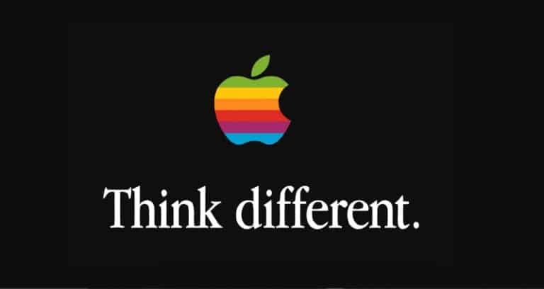 Apple brand story showing evolution from garage startup to global tech leader