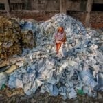 Polluted water and textile waste from fast fashion; environmental impact of clothing industry